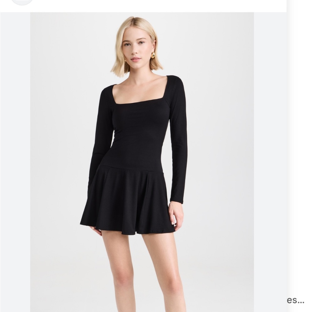 Reformation Black Long Sleeve Dress